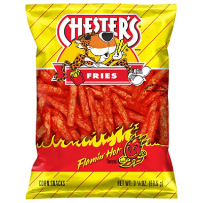 Chesters Fries Corn Snacks Flamin Hot 3.125 Oz - 3.125 OZ - Image 3