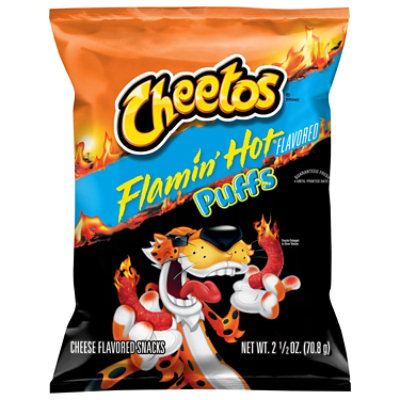 Cheetos Puffs Cheese Flavored Snacks Flamin Hot Flavored 2 1/2 Oz - 2.5 OZ - Image 3