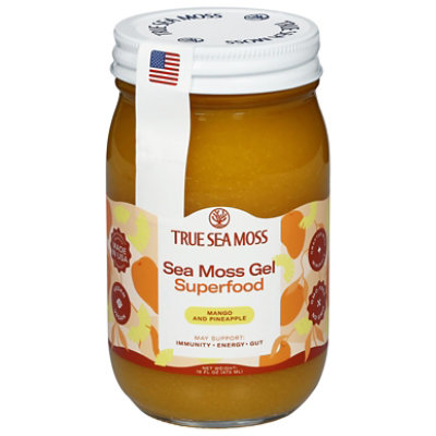 True Sea Moss Wildcrafted Sea Moss Gel Mango Pineapple - 16 Oz