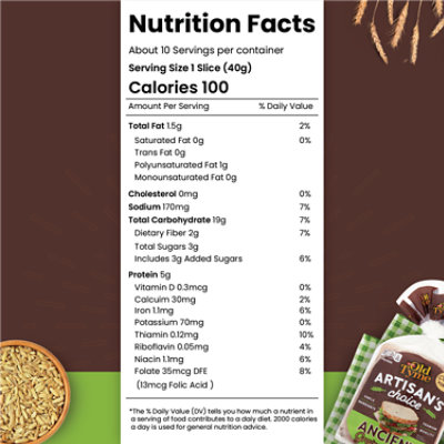 Schmidt Artisan’s Choice Ancient Grains Half Loaf Bread - 14 Oz - Image 4