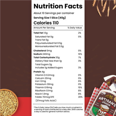 Schmidt Artisan’s Choice Italian Rustico Half Loaf Bread - 14 Oz - Image 4