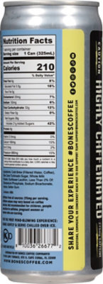 Bones Coffee Company Coffee Cold Brew Latte High Voltage - 11 FZ - Image 6