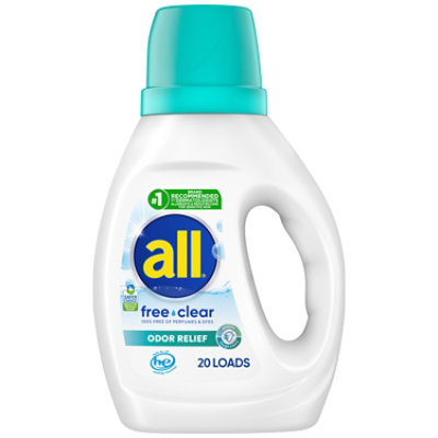 All Ultra Liquid Laundry Detergent Odor Relief With Stainlifters Free & Clear 30 Oz - 30 FZ - Image 2