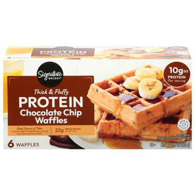 Signature Select Thick Fluffy Chocolate Chip Protein Waffles 14.8 Oz - 14.8 OZ