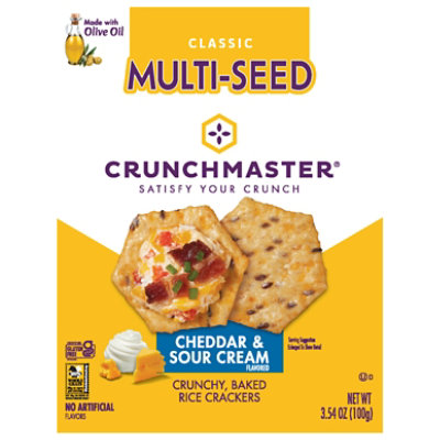 Crunchmaster Multiseed Cheddar 3.54oz - 3.54 OZ - Image 1