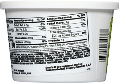 Dean's Jalapeno Popper Dip 16 Oz - 16 OZ - Image 6