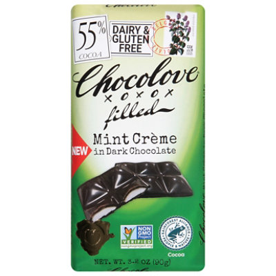 Chocolove Bar Filled Mint Creme Dark Chocolate - 3.2 OZ - Image 1