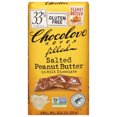 Chocolove Bar Chocolate Milk Filled Salted Peanut Butter - 3.2 Oz - Image 3