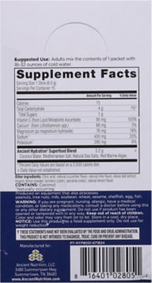 Ancient Nutrition Lemon Lime Rapid Hydration - 3.1 Oz - Image 4