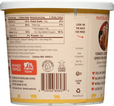 Painterland Sisters Yogurt Vanilla Skyr Style Organic - 24 OZ - Image 5