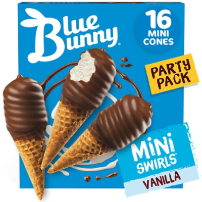 Blue Bunny Mini Swrils Vanilla Ice Cream Cone 16pk - 16 CT - Image 1