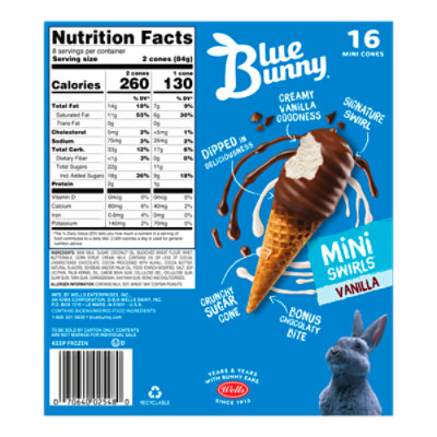 Blue Bunny Mini Swrils Vanilla Ice Cream Cone 16pk - 16 CT - Image 3