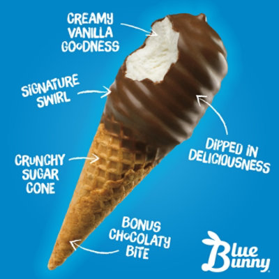 Blue Bunny Mini Swrils Vanilla Ice Cream Cone 16pk - 16 CT - Image 2