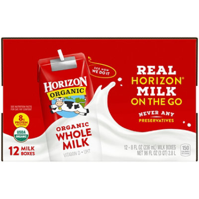 Horizon Organic Shelf-Stable Whole Milk Boxes - 12-8 Fl. Oz. - Image 2