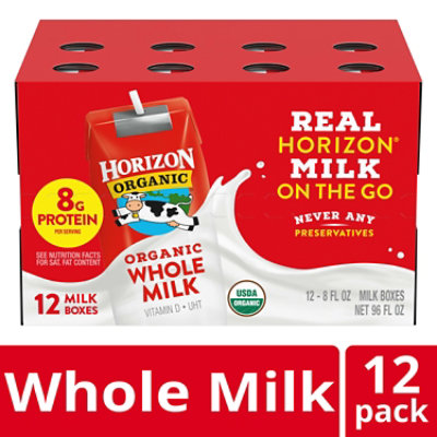 Horizon Organic Shelf Stable Whole Milk Box - 8 Fl. Oz. - tomthumb