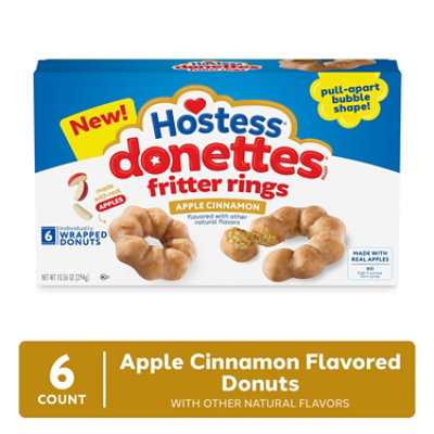 Hostess Apple Cinnamon Fritter Ring Donettes 6 Count - 10.36 OZ - Image 1