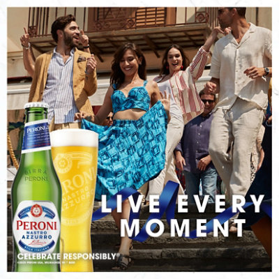 Peroni Nastro Azzurro Pale Lager Beer 5% ABV Cans - 12-12 Fl. Oz. - Image 4