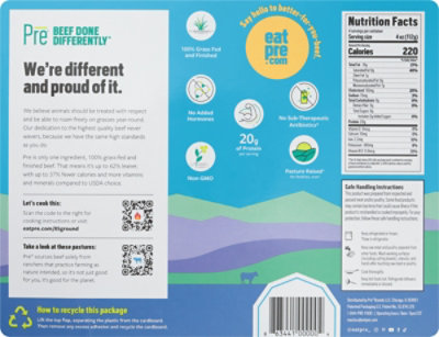 Pre 85% Lean Ground Beef Grass Fed And Finished 16 Oz - 16 OZ - Image 5