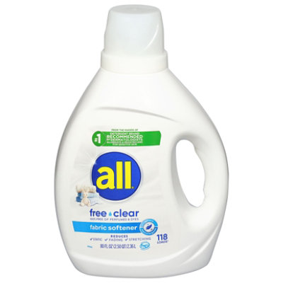 All Ultra Liquid Fabric Softener, Free & Clear - 80 Oz. - 80 FZ