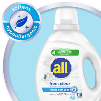 All Ultra Liquid Fabric Softener, Free & Clear - 80 Oz. - 80 FZ - Image 8