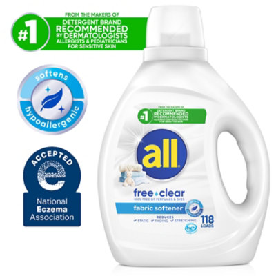 All Ultra Liquid Fabric Softener, Free & Clear - 80 Oz. - 80 FZ - Image 5