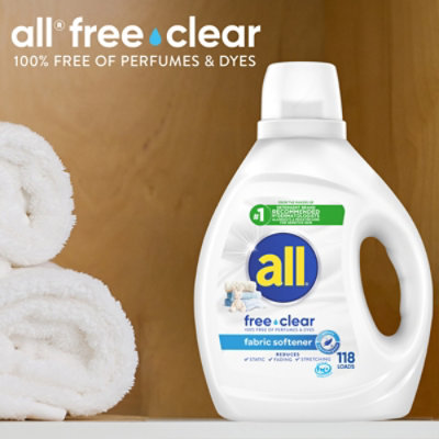 All Ultra Liquid Fabric Softener, Free & Clear - 80 Oz. - 80 FZ - Image 7