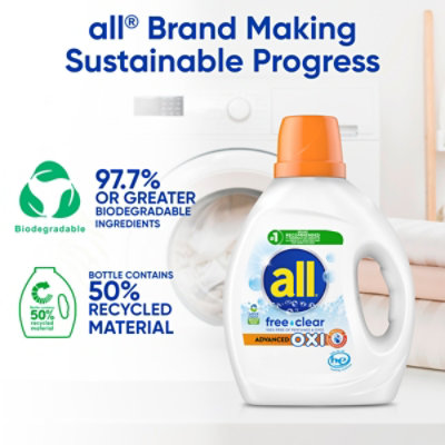 All Ultra Liquid Laundry Detergent With Oxi, Free & Clear - 73 Oz. - 73 OZ - Image 4