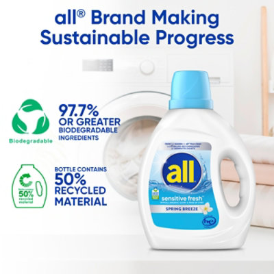 All Liquid Laundry Detergent Sensitive, Fresh Spring Breeze 73 Oz - 73 FZ - Image 5