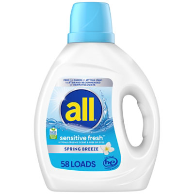 All Liquid Laundry Detergent Sensitive, Fresh Spring Breeze 73 Oz - 73 FZ - Image 2
