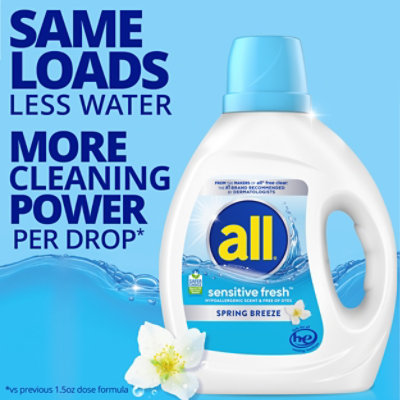All Liquid Laundry Detergent Sensitive, Fresh Spring Breeze 73 Oz - 73 FZ - Image 1