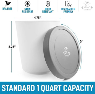 Zulay Kitchen 2 Pack Ice Cream Containers with Lid - 1 Quart Each Large Reusable Pint Containers - Image 3