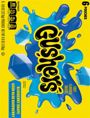 Gushers Blueberry Grape And Sour Blue Raspberry Fruit Flavored Snacks 6 Count - 4.8 OZ - Image 5