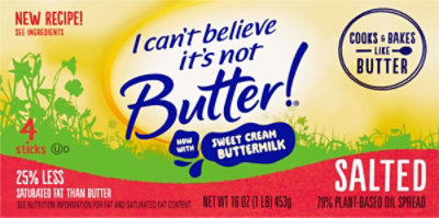 I Cant Believe Its Not Butter With Sweet Cream Buttermilk Salted - 16 Oz - Image 1