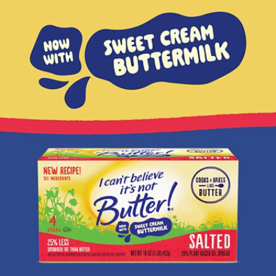 I Cant Believe Its Not Butter With Sweet Cream Buttermilk Salted - 16 Oz - Image 3