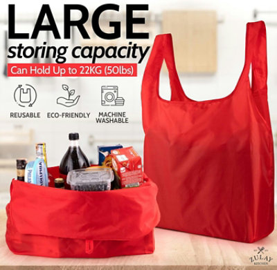 Zulay Kitchen Reusable Grocery Bags - 5 Pack - Image 2