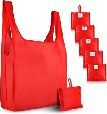 Zulay Kitchen Reusable Grocery Bags - 5 Pack - Image 1