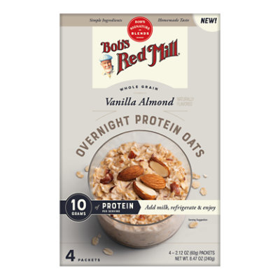 Bobs Red Mill Oats Overnight Protein Vanilla Almond - 8.48 OZ - Image 1