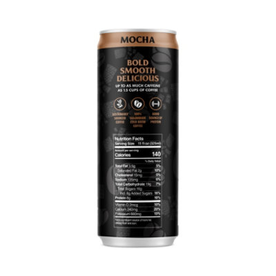 Death Wish Coffee Co. Premium Mocha Latte 100% Colombian Cold Brew Fair Trade™ Coffee - 11 Oz - Image 4