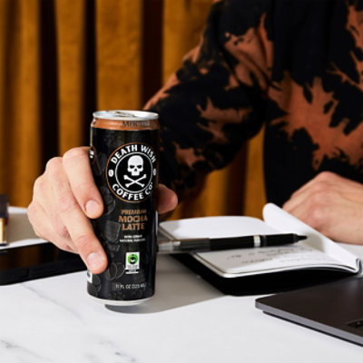 Death Wish Coffee Co. Premium Mocha Latte 100% Colombian Cold Brew Fair Trade™ Coffee - 11 Oz - Image 2