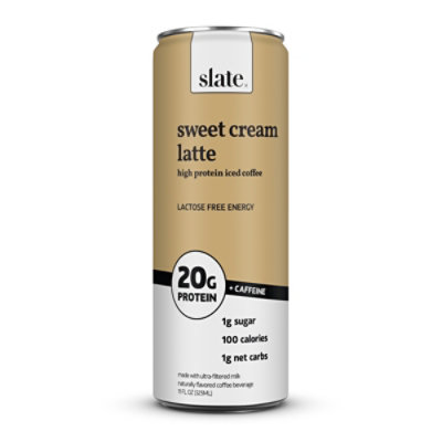 Slate Protein Latte Sweet Cream 11fz - 11 FZ - Image 1