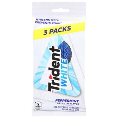 Trident White Gum Peppermint Sugar Free - 48 CT - Image 3