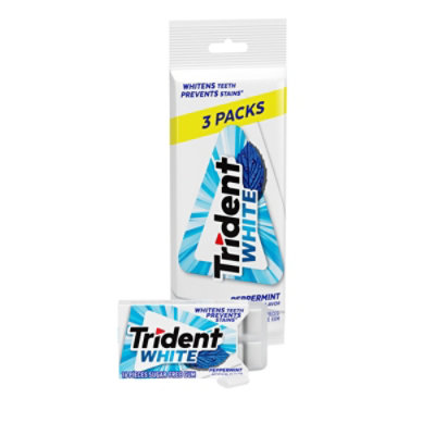 Trident White Gum Peppermint Sugar Free - 48 CT - Image 2