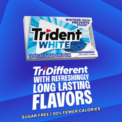 Trident White Gum Peppermint Sugar Free - 48 CT - Image 5