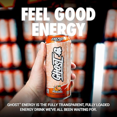 GHOST Peaches Energy Drink - 16 FZ - Image 3