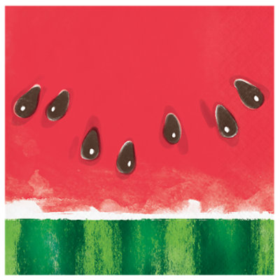 Signature SELECT Watercolor Melon Beverage Napkins - 16 Count - Image 1