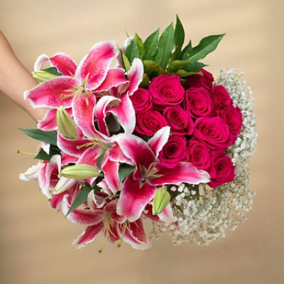 Free Shipping - Hot Pink Flowers Designer Box - 96 Stems Fresh Flowers Delivery - Image 4