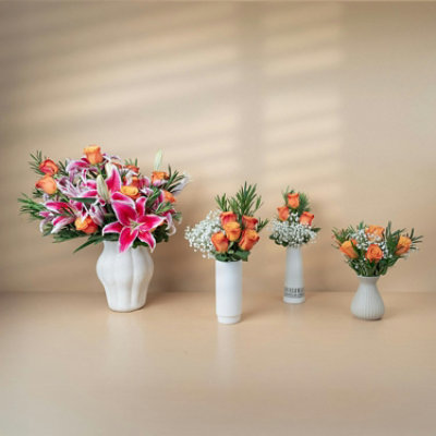 Free Shipping - Orange and Pink Flowers Designer Box - 96 Stems Fresh Flowers Delivery - Image 3