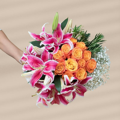 Free Shipping - Orange and Pink Flowers Designer Box - 96 Stems Fresh Flowers Delivery - Image 4