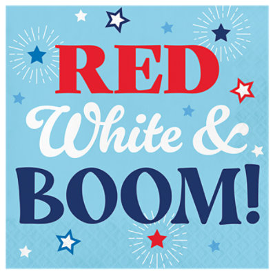 Signature SELECT Red White & Boom Lunch Napkins - 16 Count - Image 1