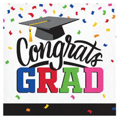 Signature SELECT Graduation Celebration Beverage Napkins - 16 Count - Image 1